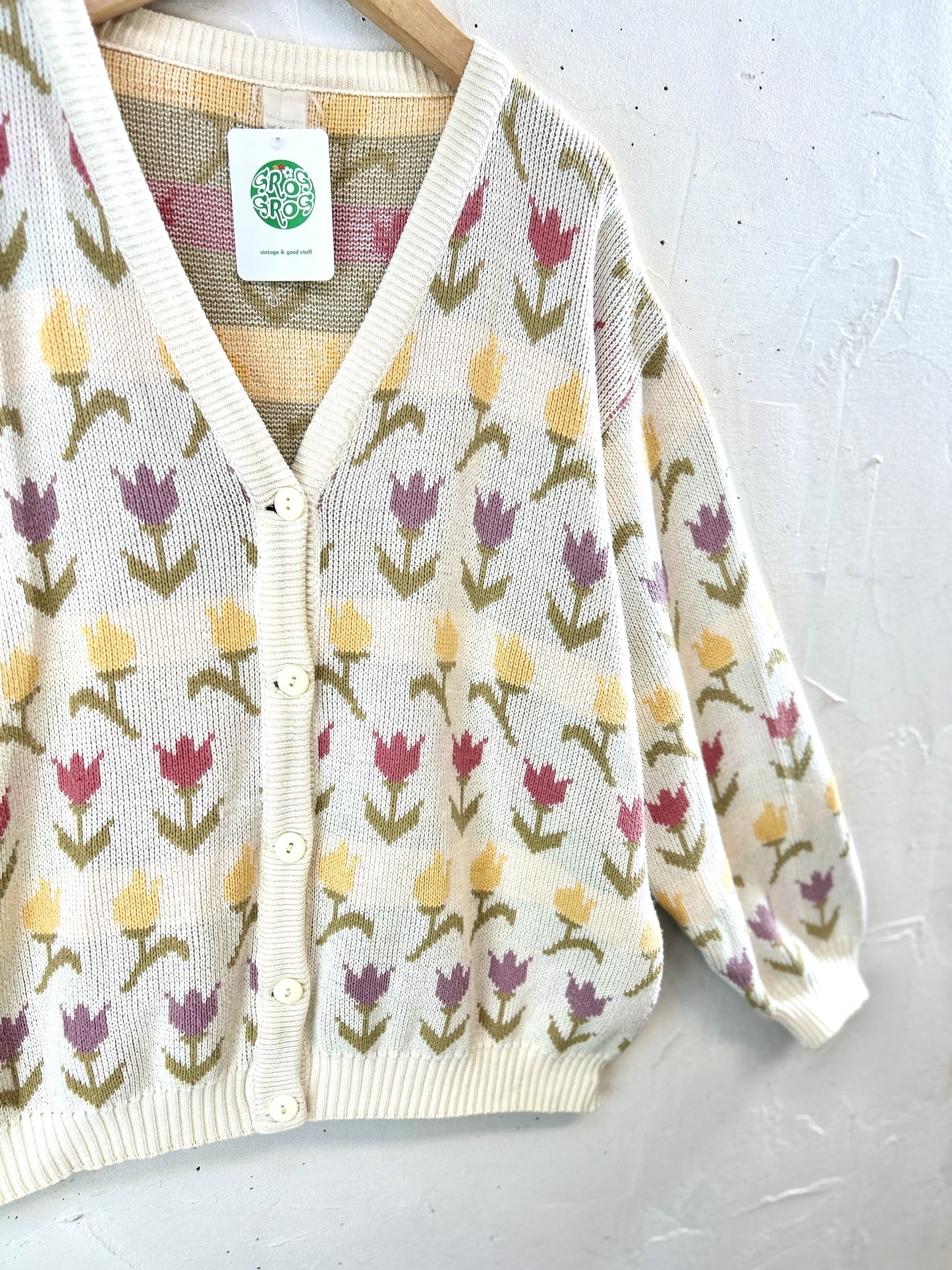 Vintage Cotton Knit Cardigan  [J30643]