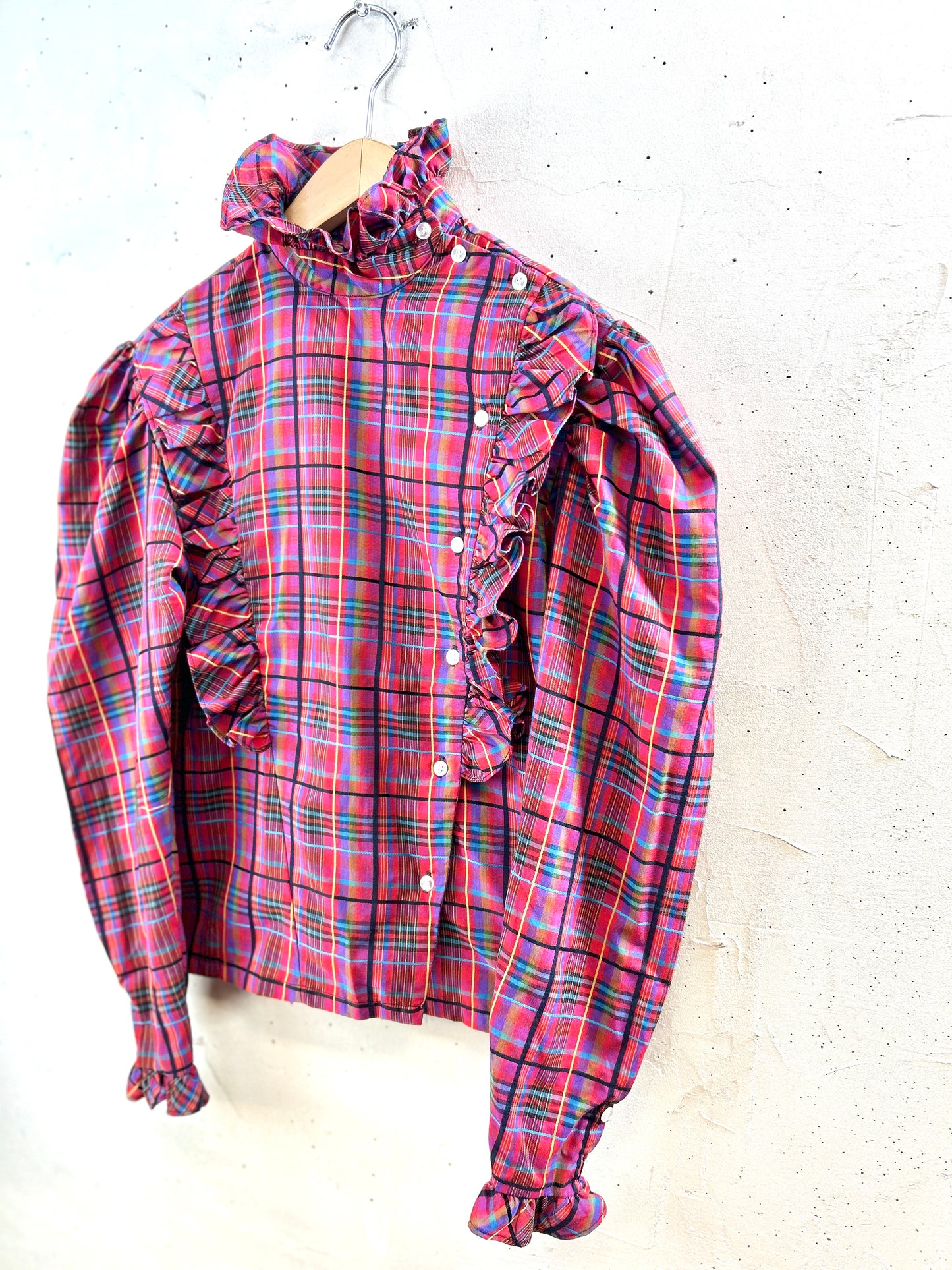 ’70s Vintage Plaid Shirt [H30941]