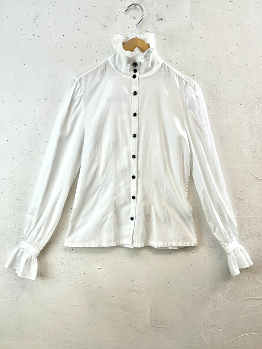 Vintage White Blouse ~Ralph Lauren~ [K30843]