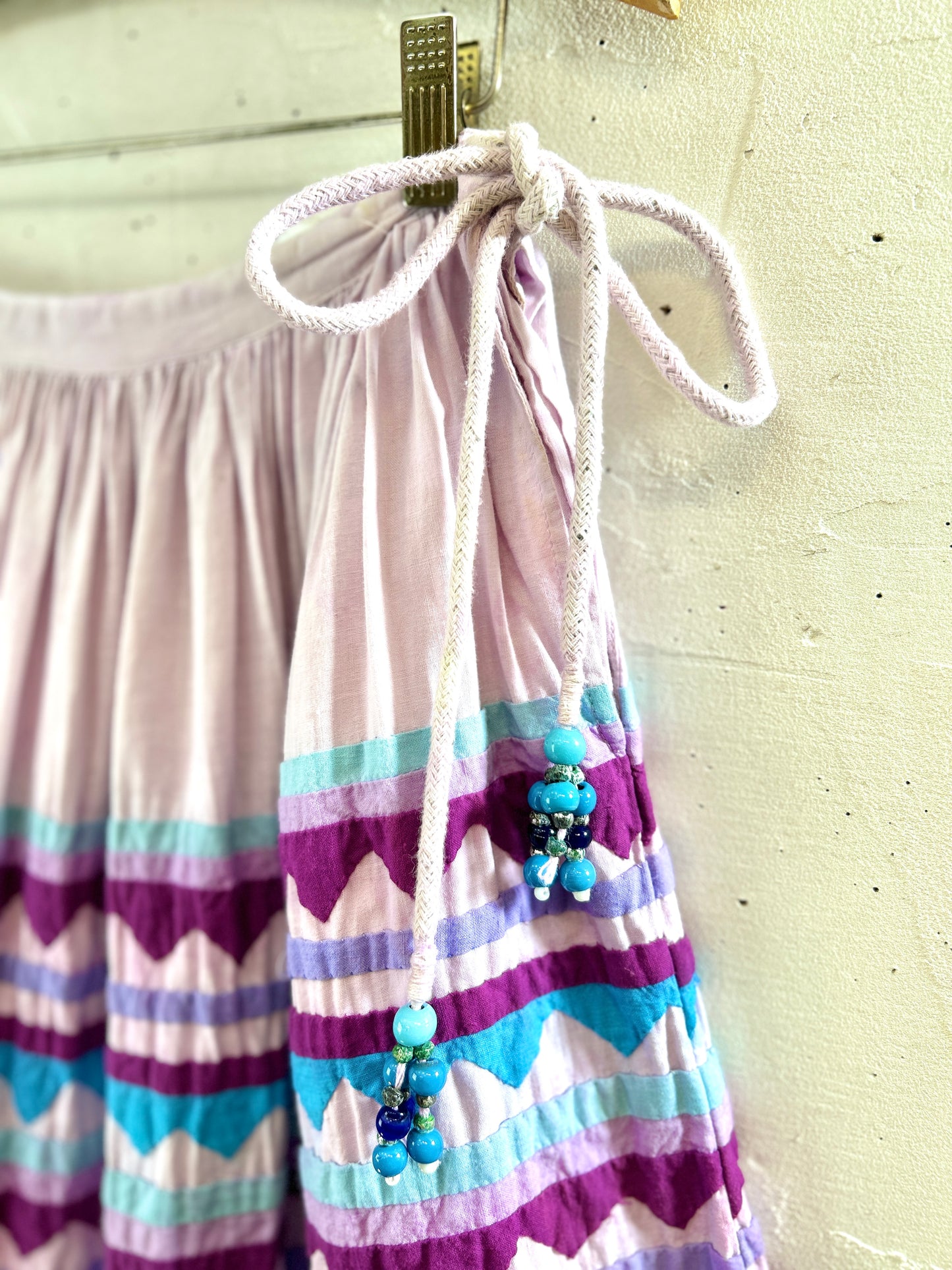 Vintage Cotton Patchwork Skirt MADE IN INDIA [H30813]