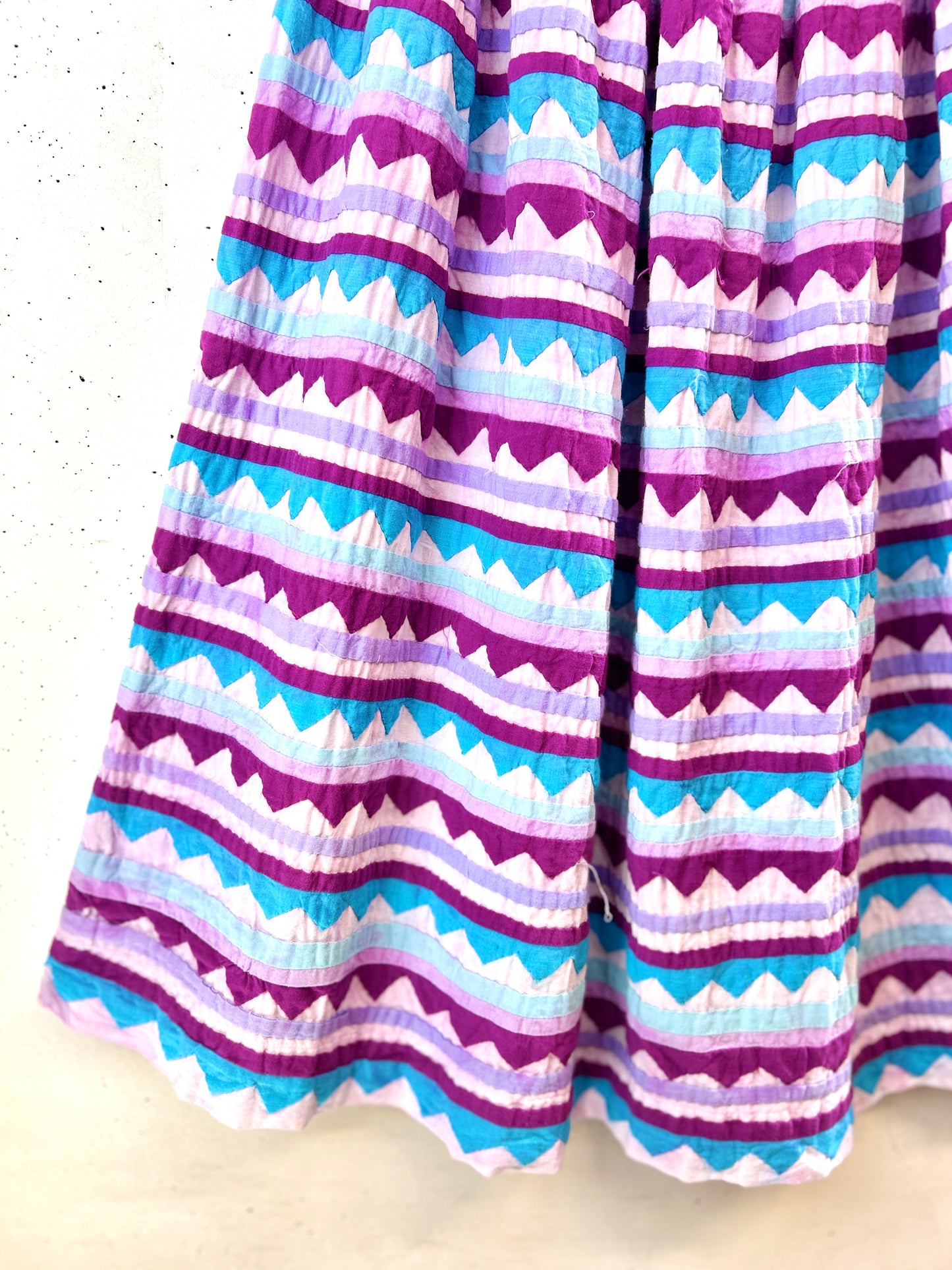 Vintage Cotton Patchwork Skirt MADE IN INDIA [H30813]