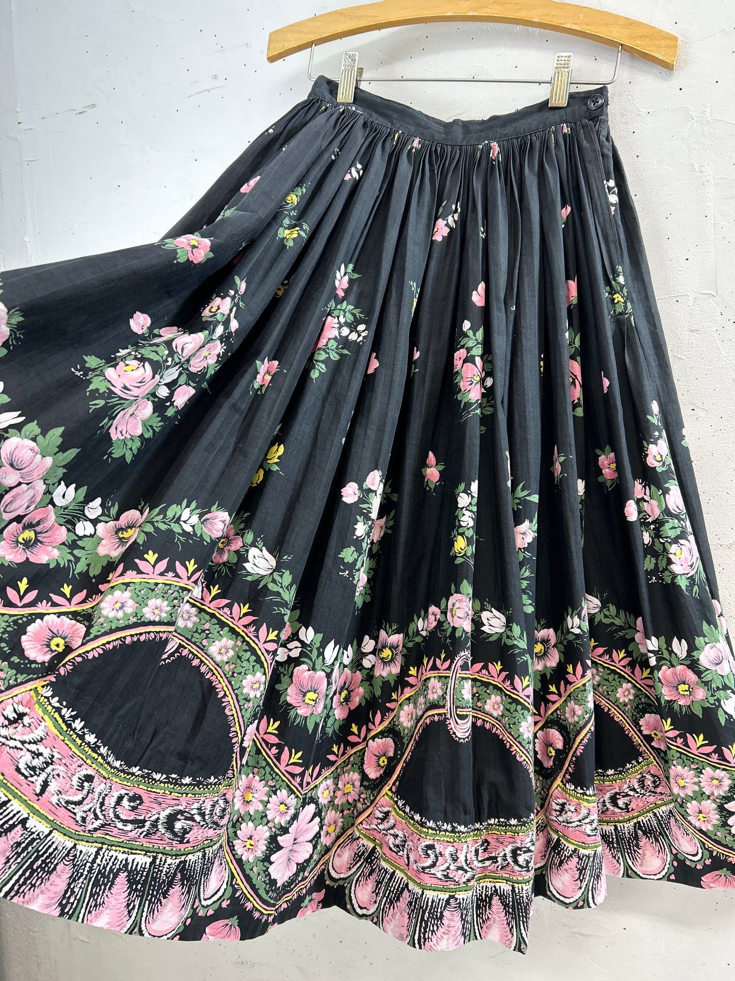 '50s Vintage End Pattern Skirt [B31519]
