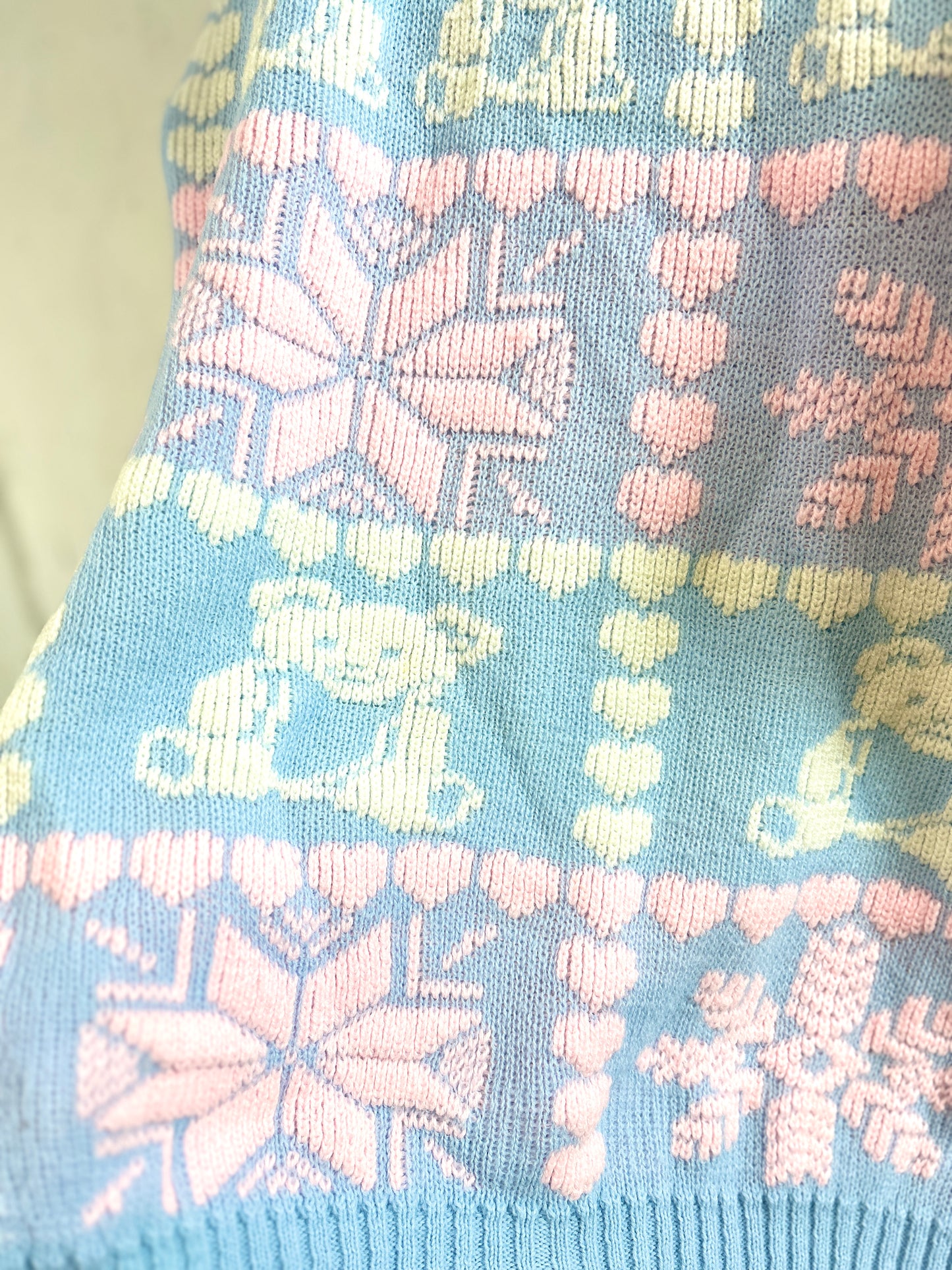 Vintage Fancy Knit Sweater 〜MADE IN USA〜 [K30790]