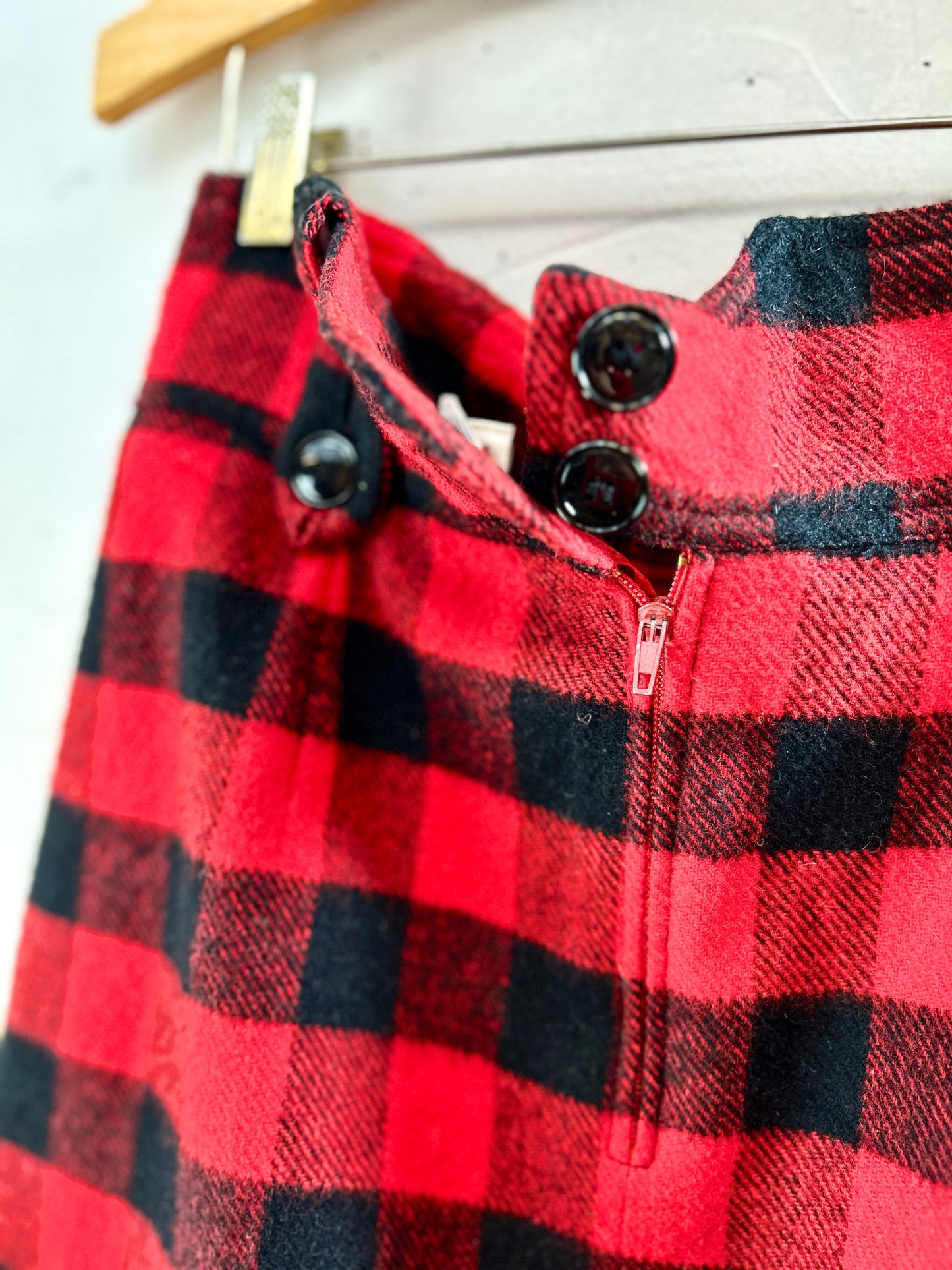 Vintage Plaid Skirt  MADE IN TURKEY  [K30835]