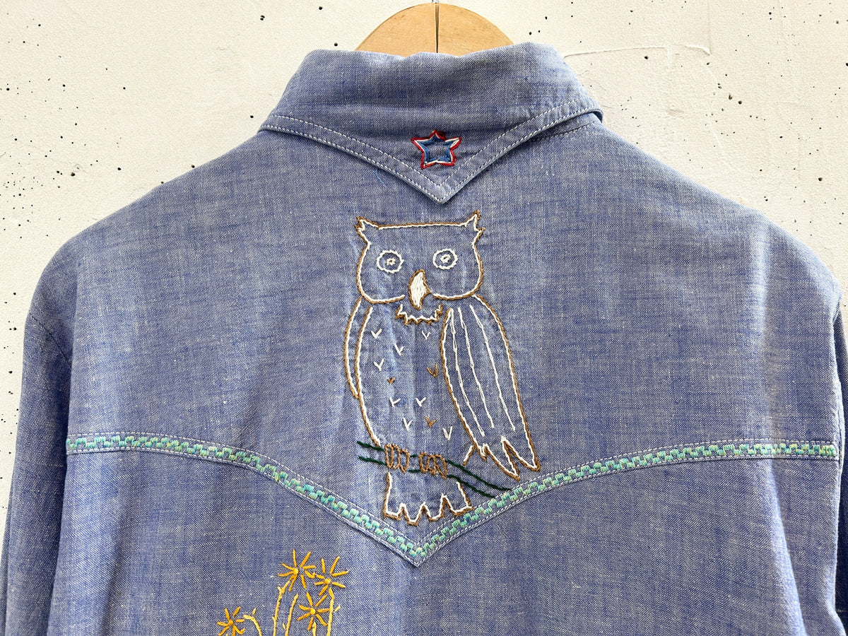 '70sVintage Chambray Shirt[I33801]
