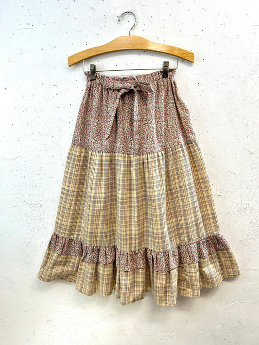 '70s Vintage flower Skirt [A31454]