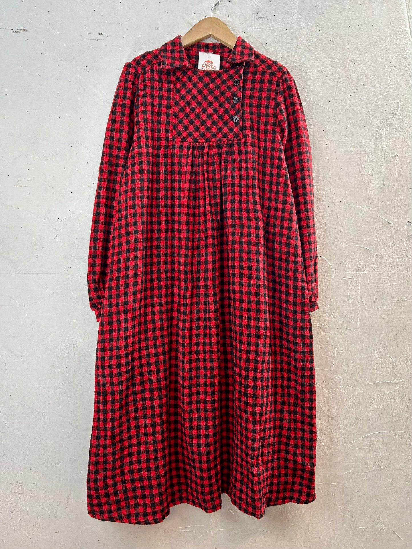 Vintage Plaid Dress [L29217]