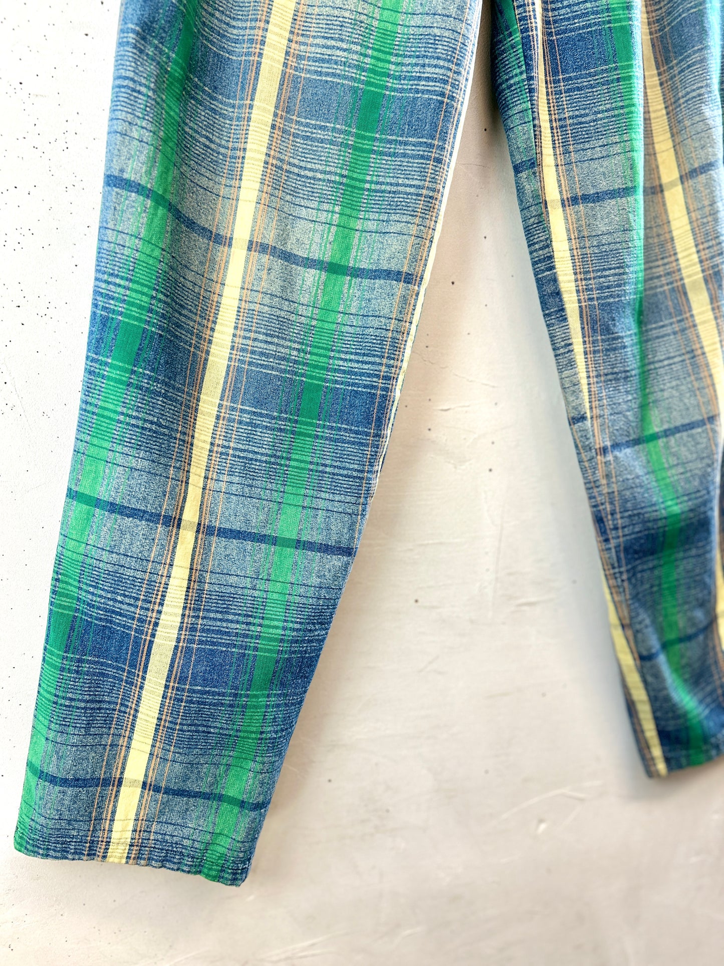 Vintage Plaid Denim Pants [J30559]