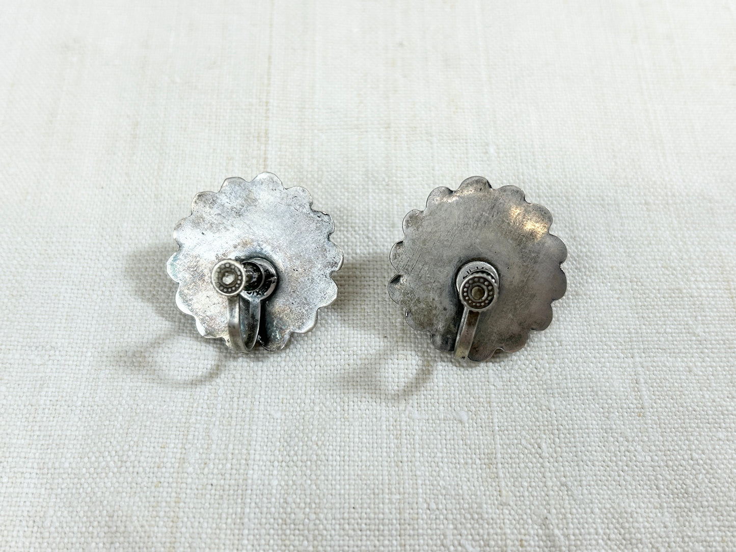 Vintage 925 Silver Earrings MADE IN MEXICO [I30259］