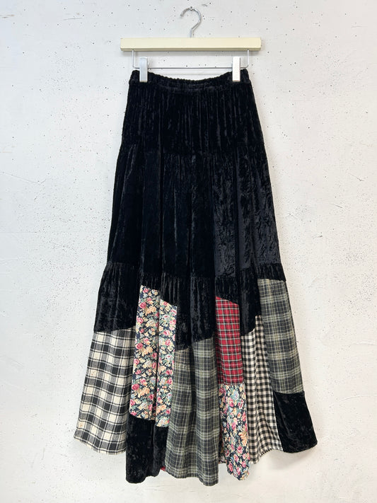Vintage Velour Skirt  [I33779]