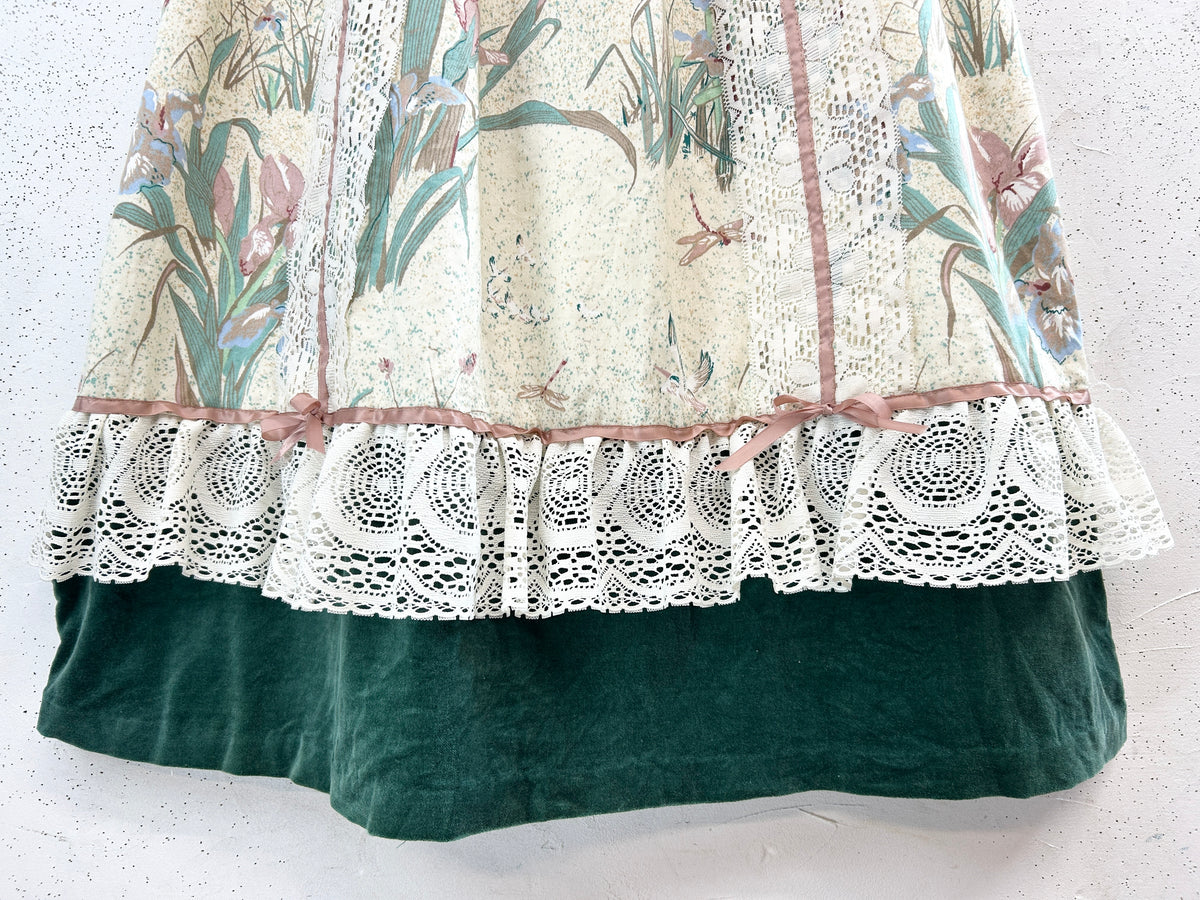 '70s Vintage Patchwork Skirt [I33832]