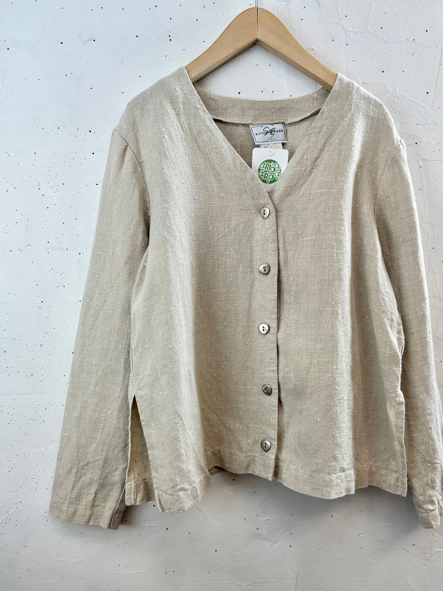 Vintage Linen Shirt MADE IN USA [G30755]