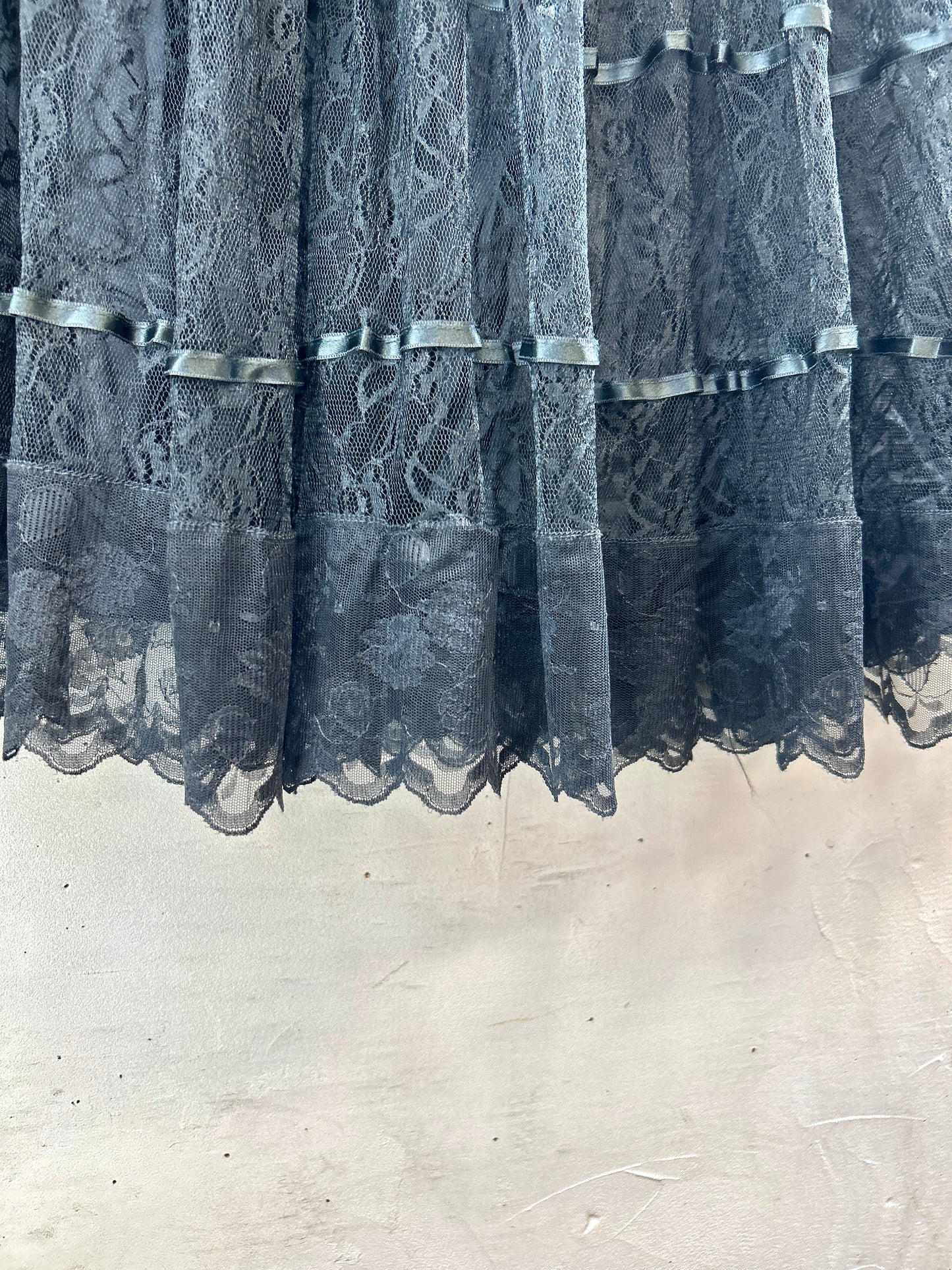 Vintage Lace Skirt MADE IN FRANCS [H30760]