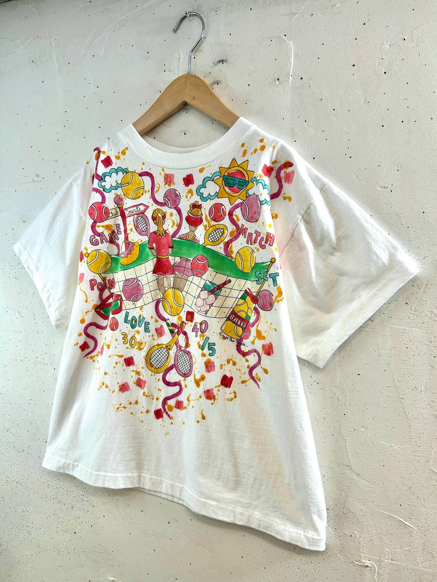 Vintage Hand Painted T-Shirt 〜 Alore〜 MADE IN USA [G32965]