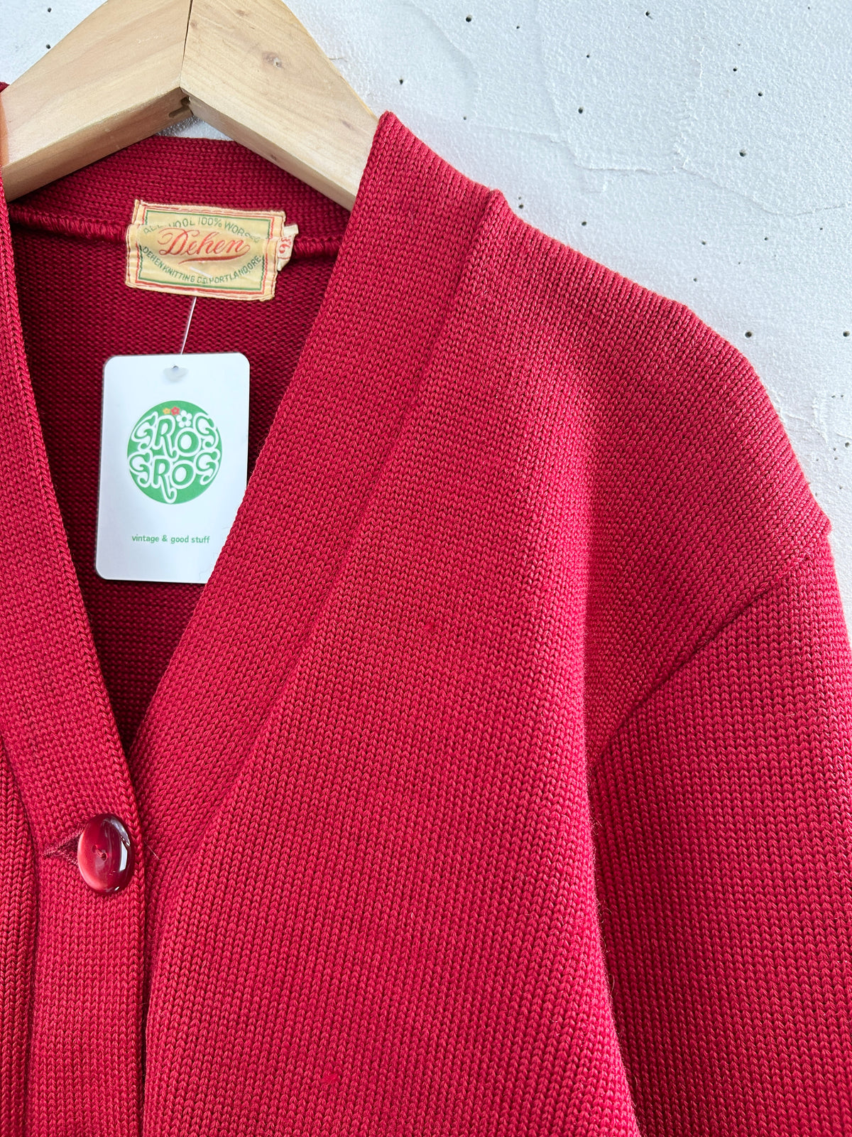 '60s Vintage Lettered Knit  Cardigan [I34043]
