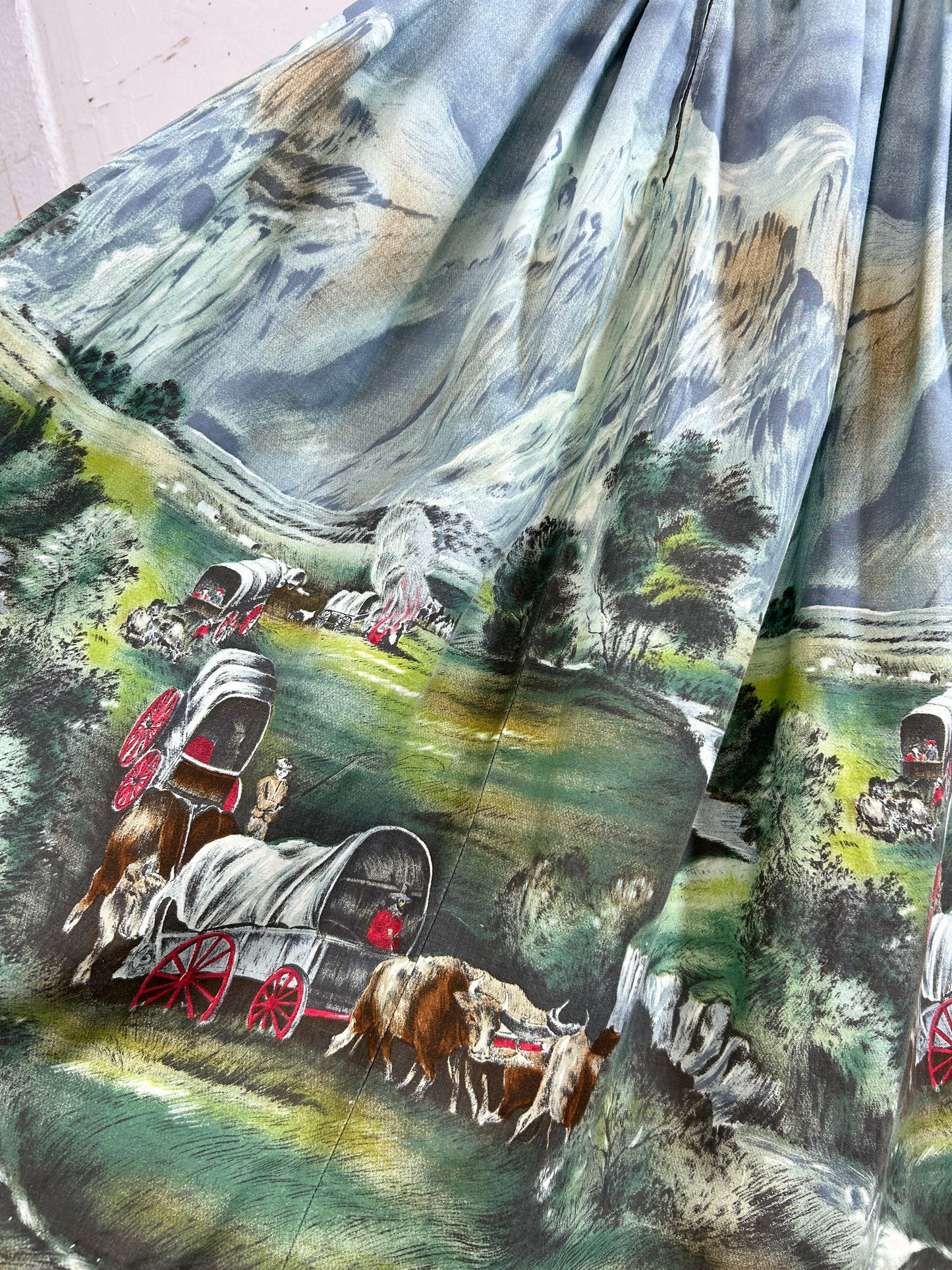 '50s Vintage End Pattern Skirt [G33175]