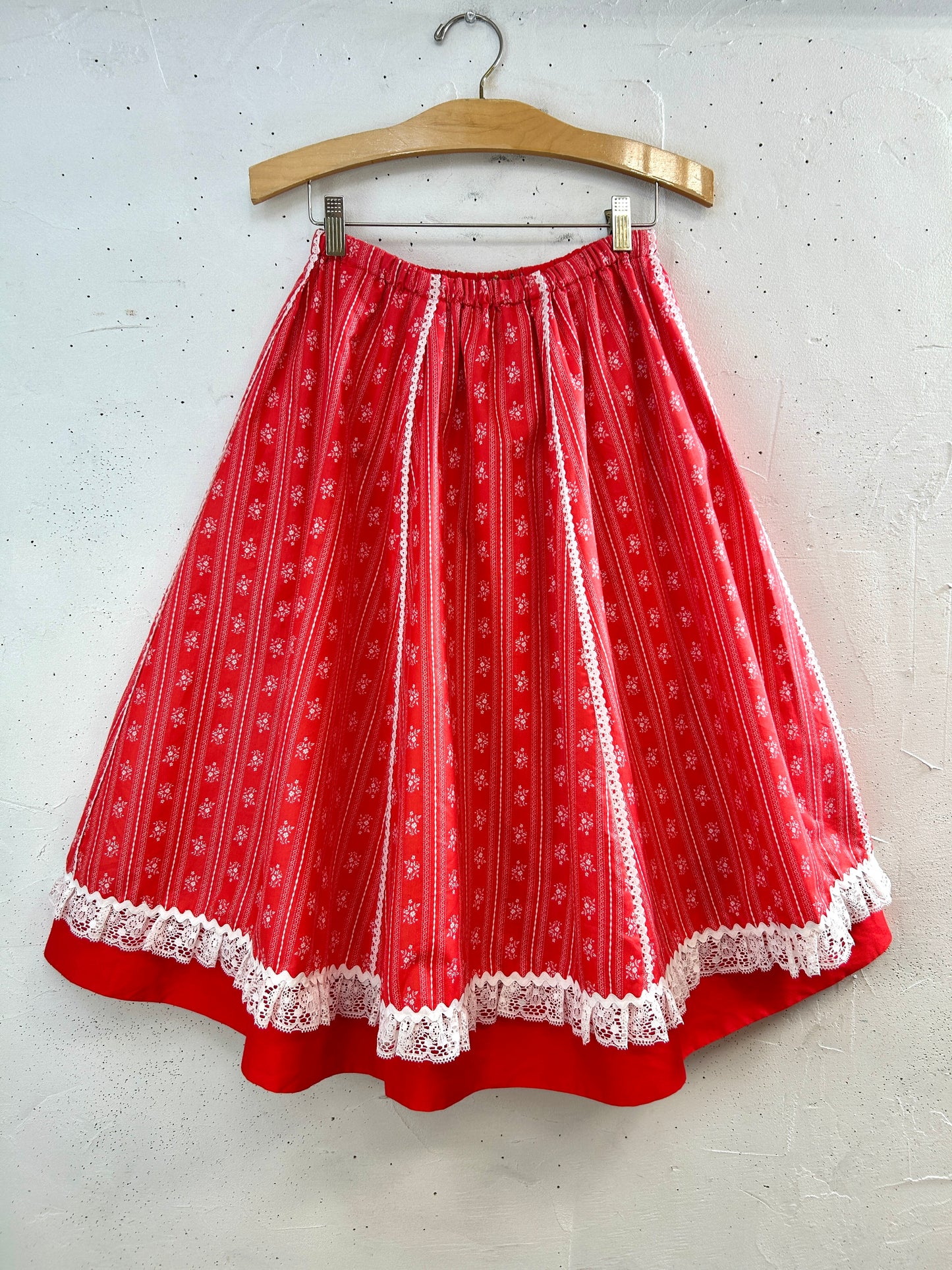 ’70s Vintage Reversible Patchwork Skirt 〜carefree fashions〜MADE IN USA[H33528]