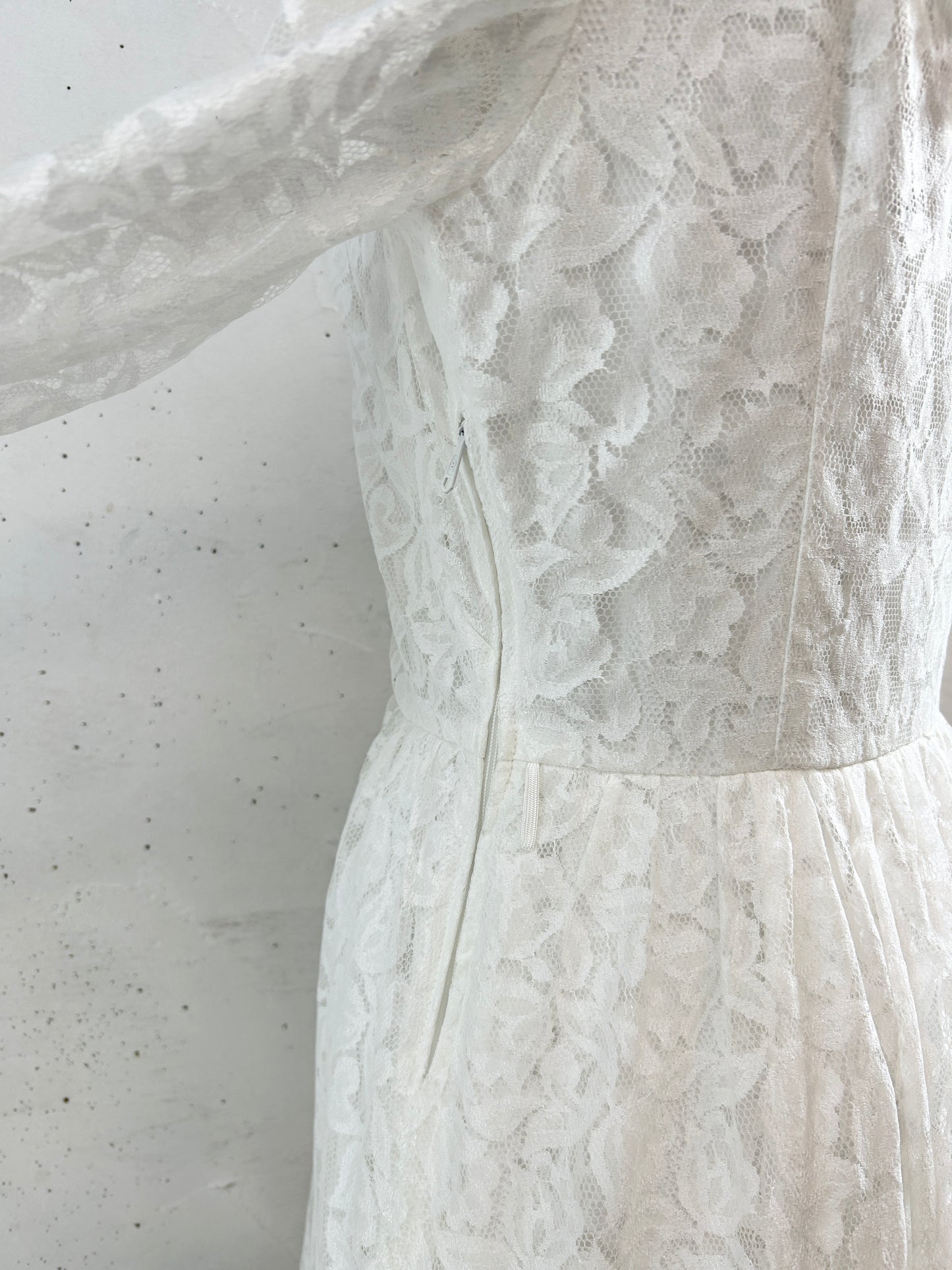 Vintage White Lace Dress [K30817]