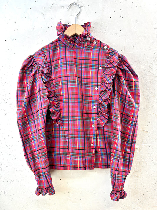 ’70s Vintage Plaid Shirt [H30941]