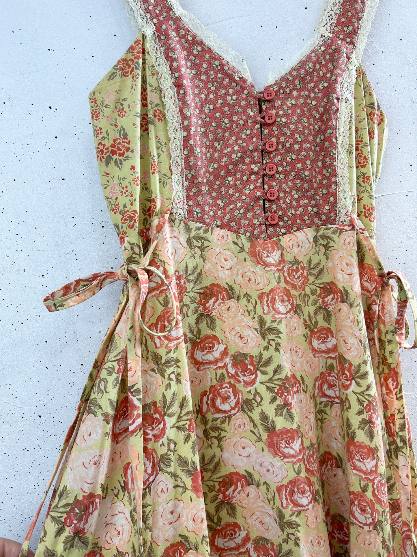 '70s Vintage Dress 〜Homespun〜 [G32910]