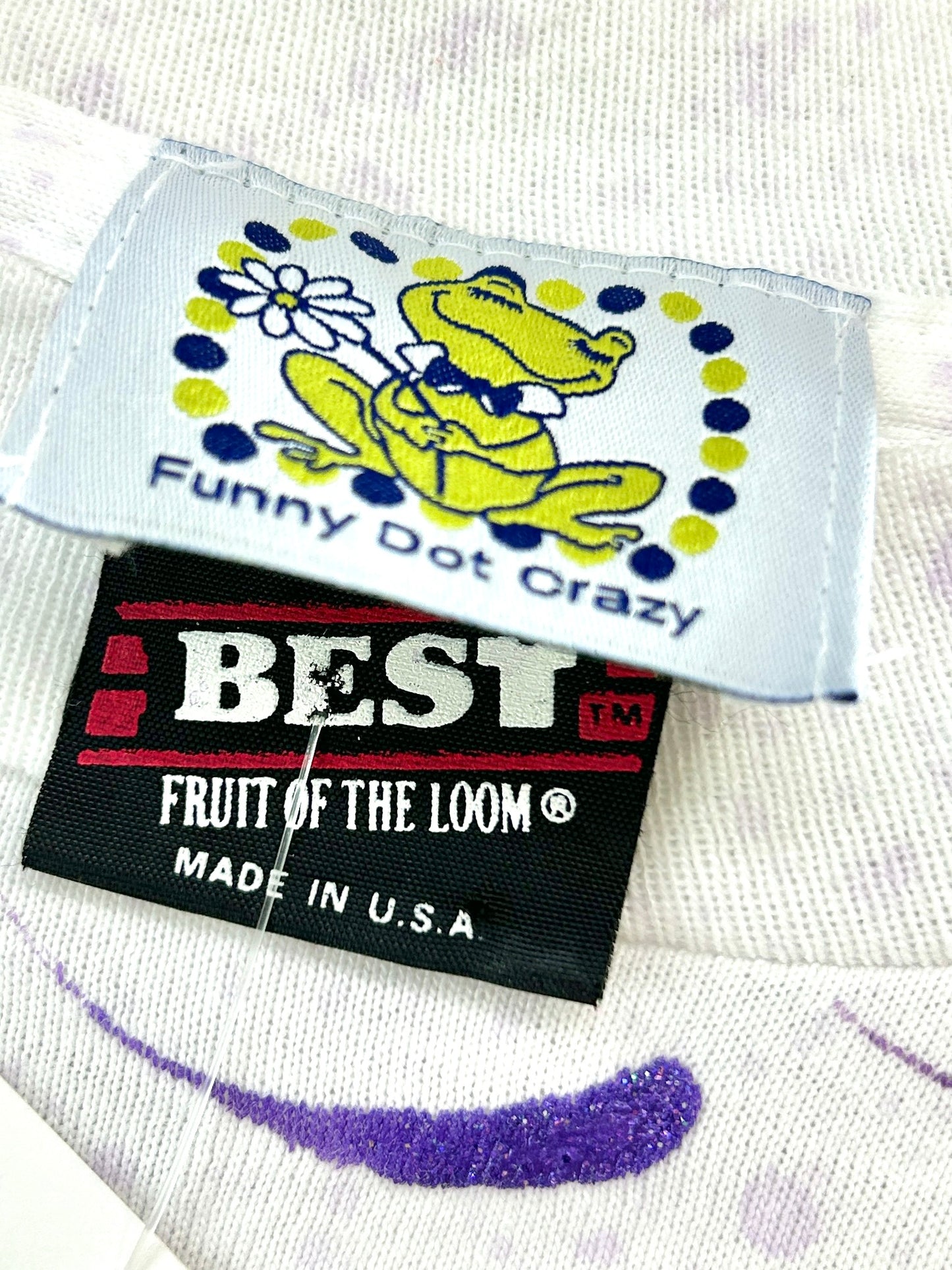 Vintage T Shirt 〜Funny dot CRAZY〜 [E32400]