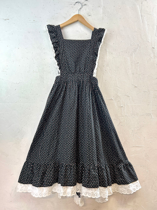 '70s Vintage Apron Dress FABRIQUE EN FRANCE [J30592]