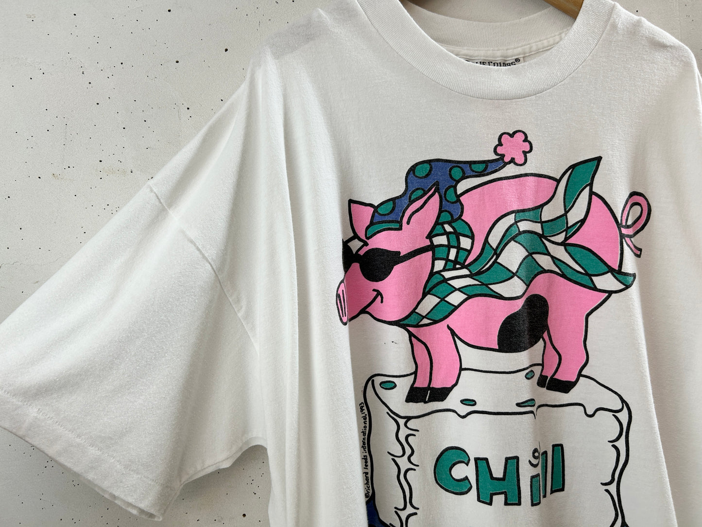 Vintage T SHIRT CHILL PIG [H30832]