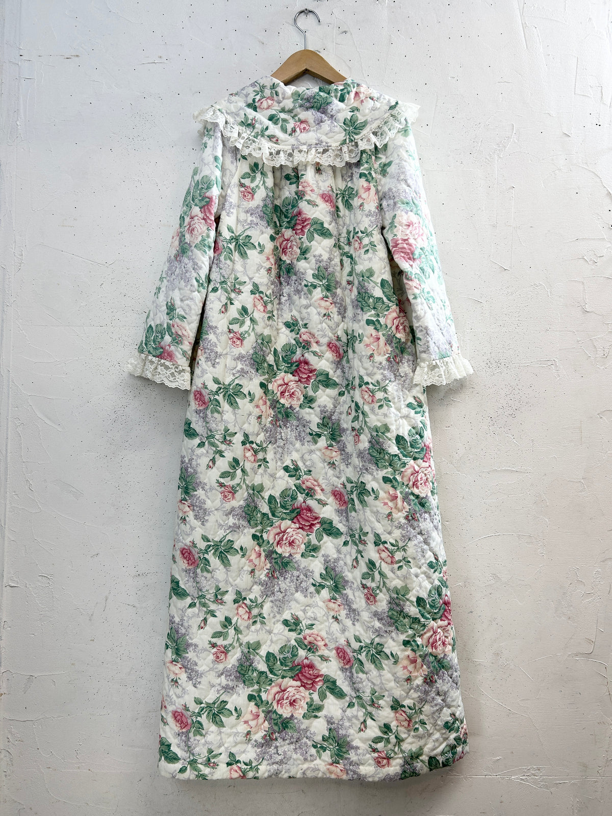 '70s Vintage Quilting Gown [J34232]
