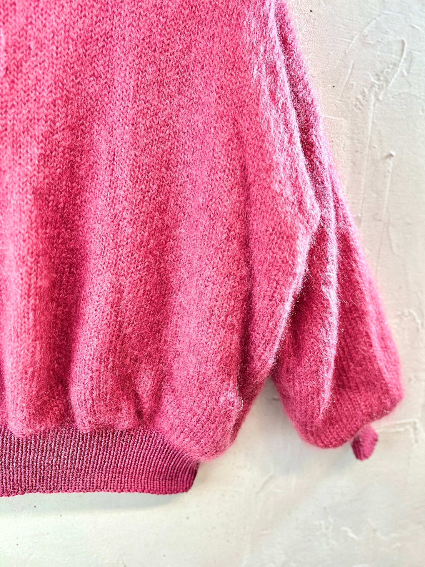 Vintage Mohair Knit Cardigan MADE IN ENGLAND [L30943]