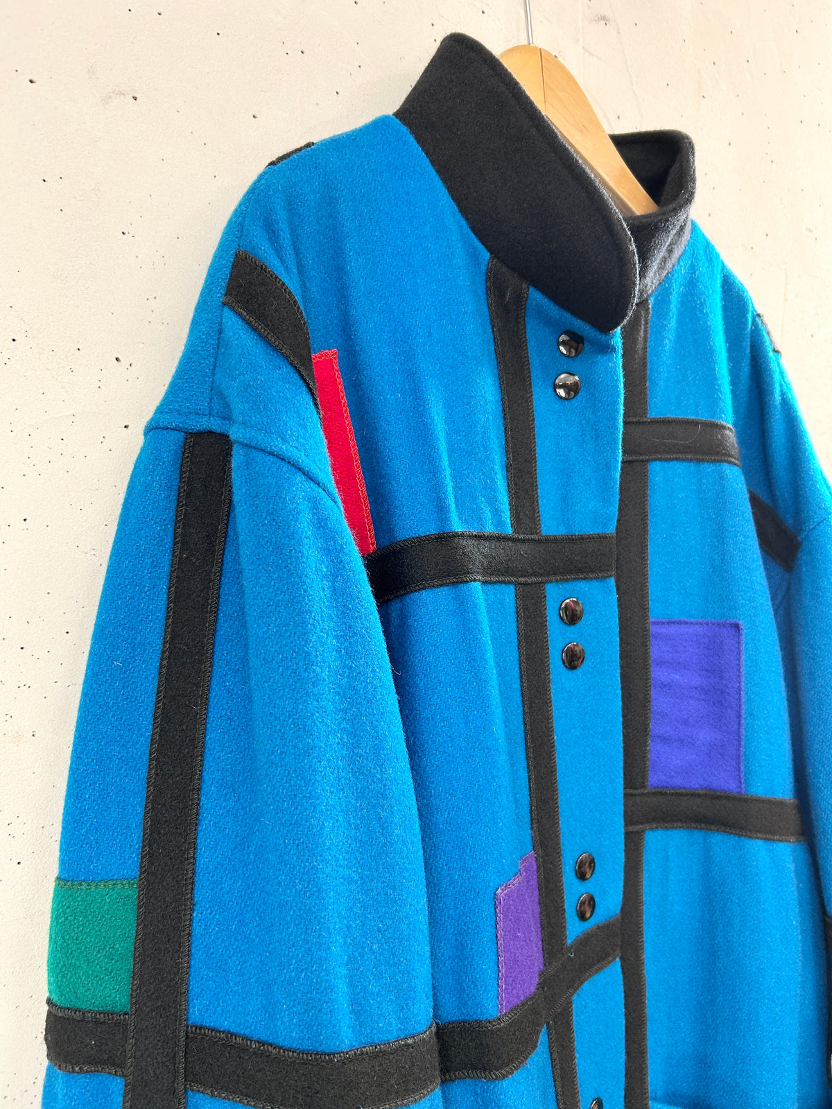 Vintage wool Mondrian Coat [J34123]