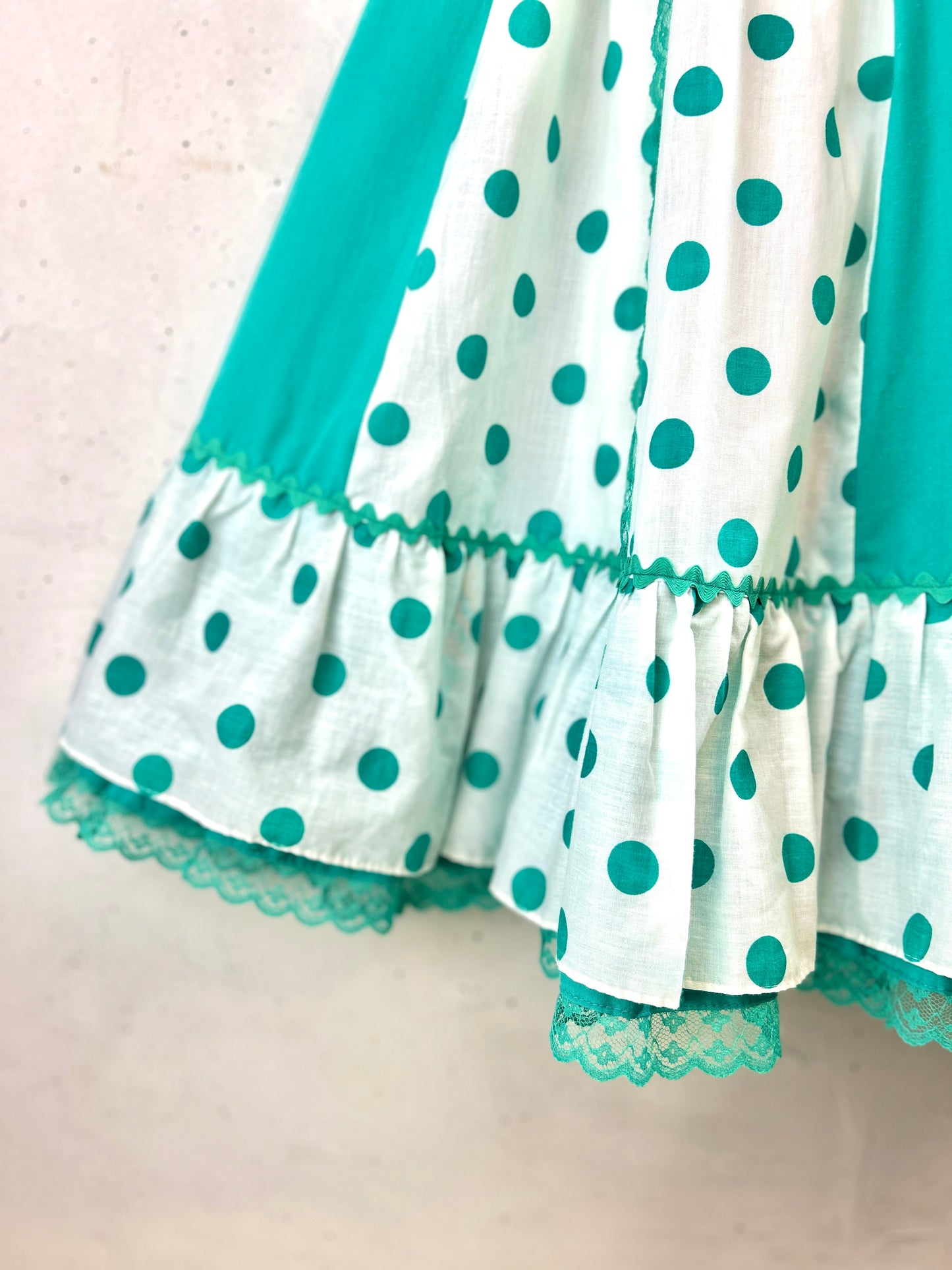 Vintage Tiered Skirt Made In USA  [H30824]