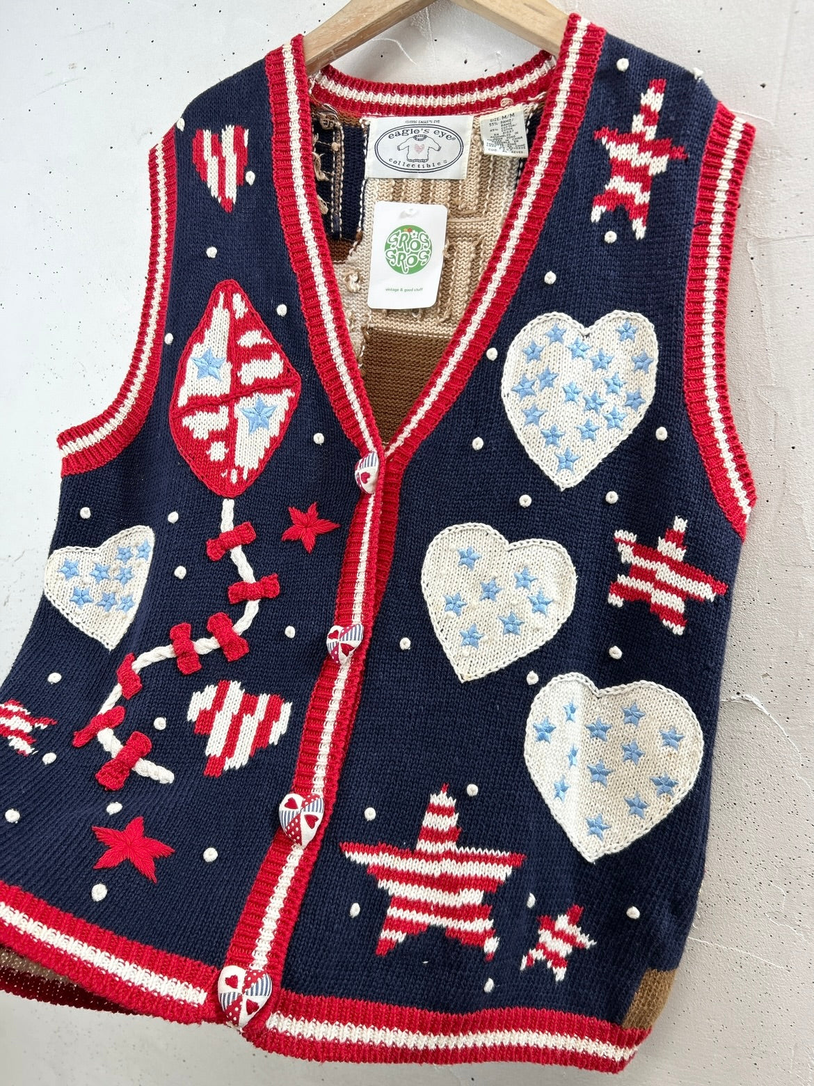 Vintage Cotton Knit Vest [D32152]
