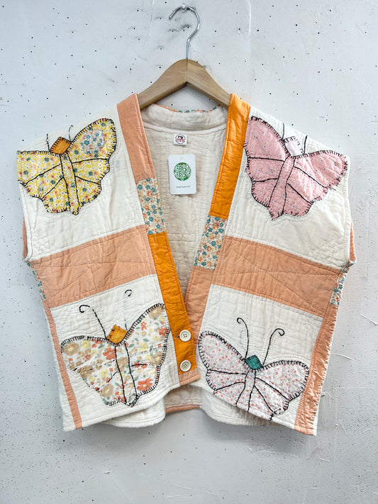 Vintage Antique Quilting Vest [A31207]