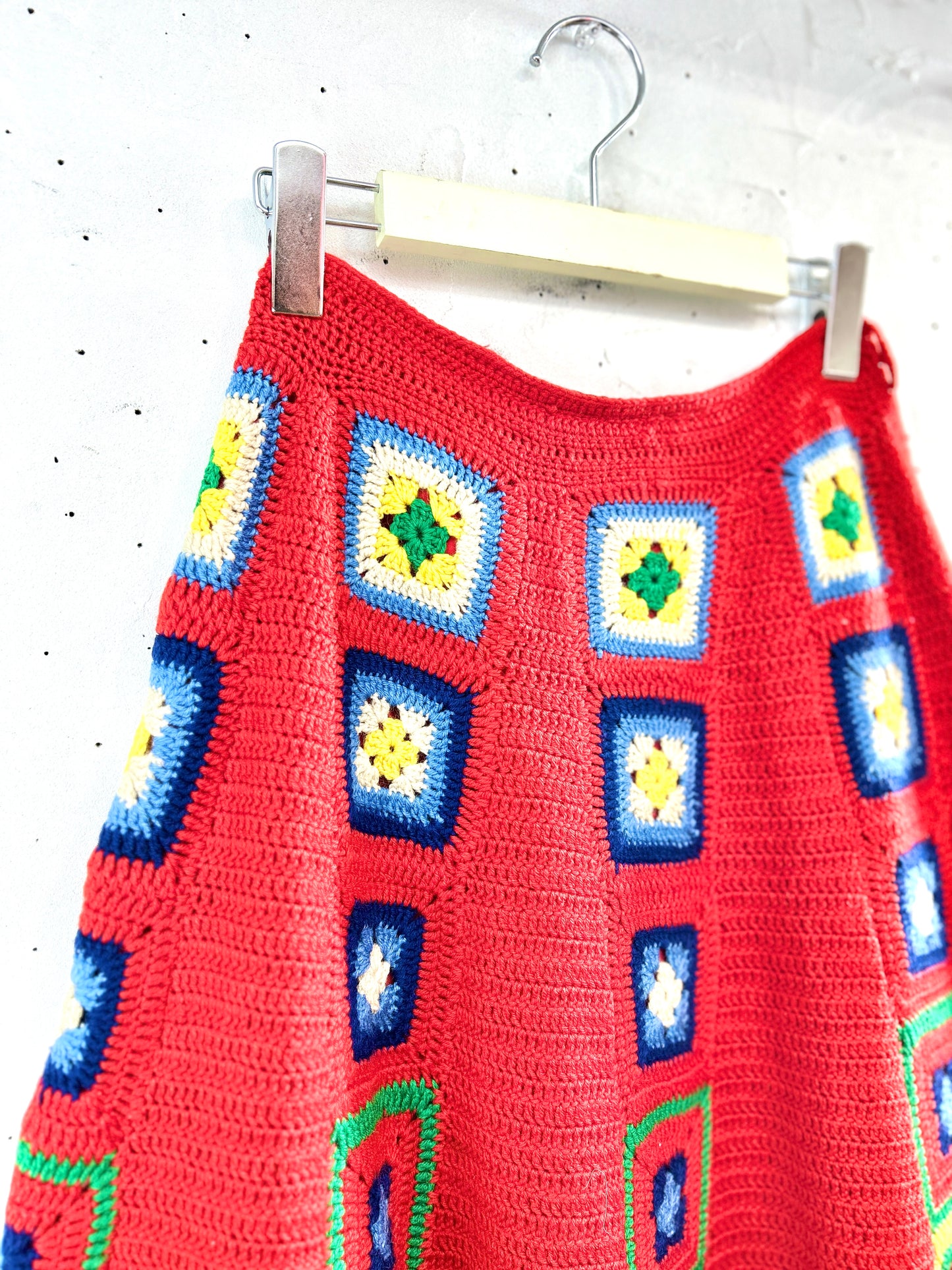 '70s Vintage Granny Square Skirt [A31472]