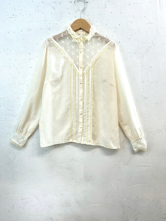 Vintage White Blouse [E32484]