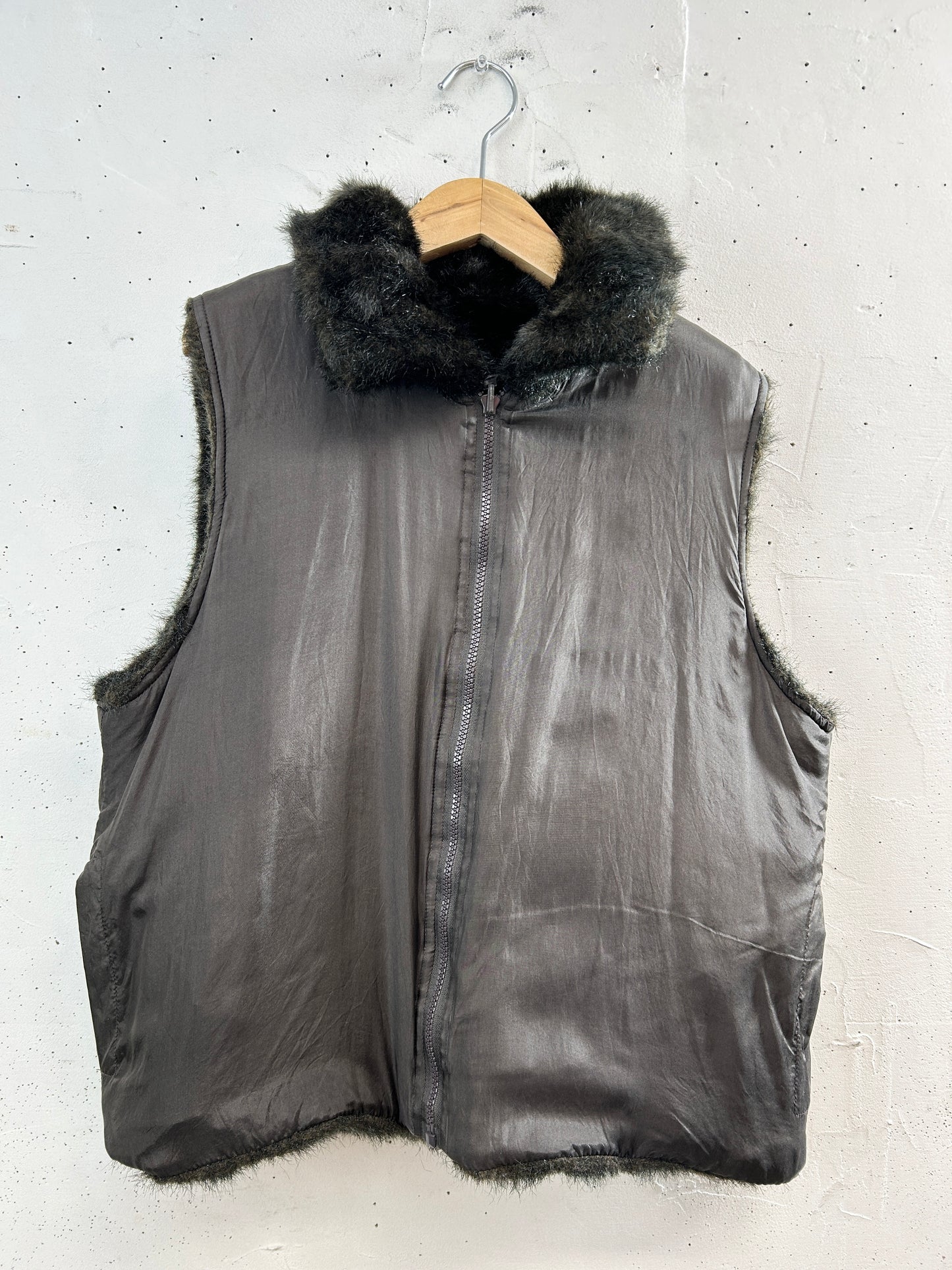 Vintage Eco Fur Vest [L31048]