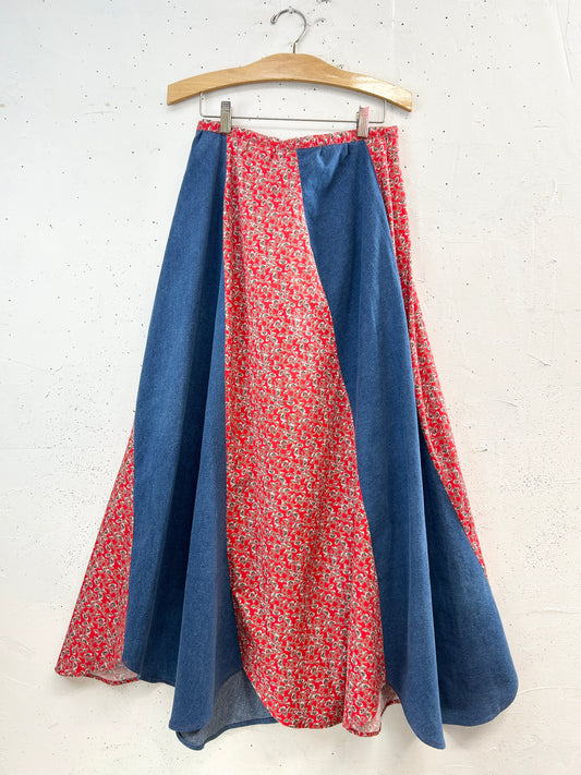 Vintage Escargot Patchwork Skirt [C31739]