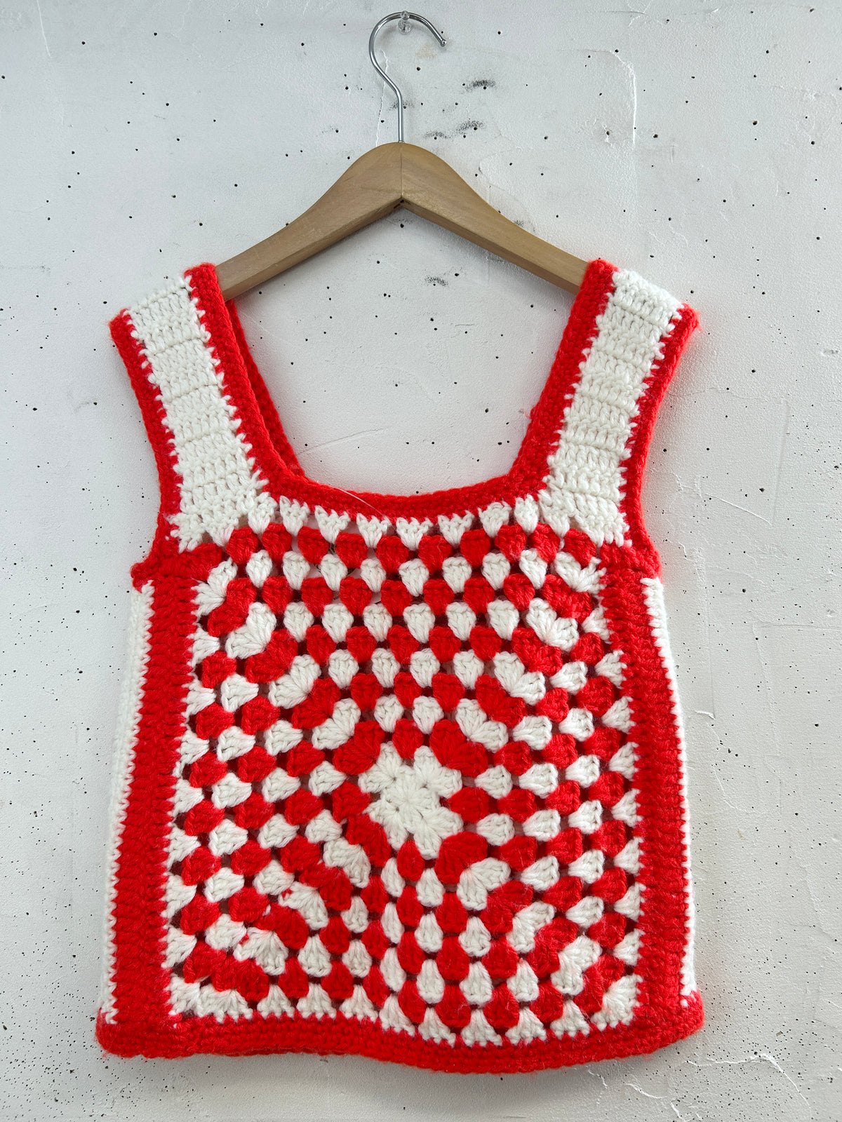 Vintage Granny Square Vest [I33770]