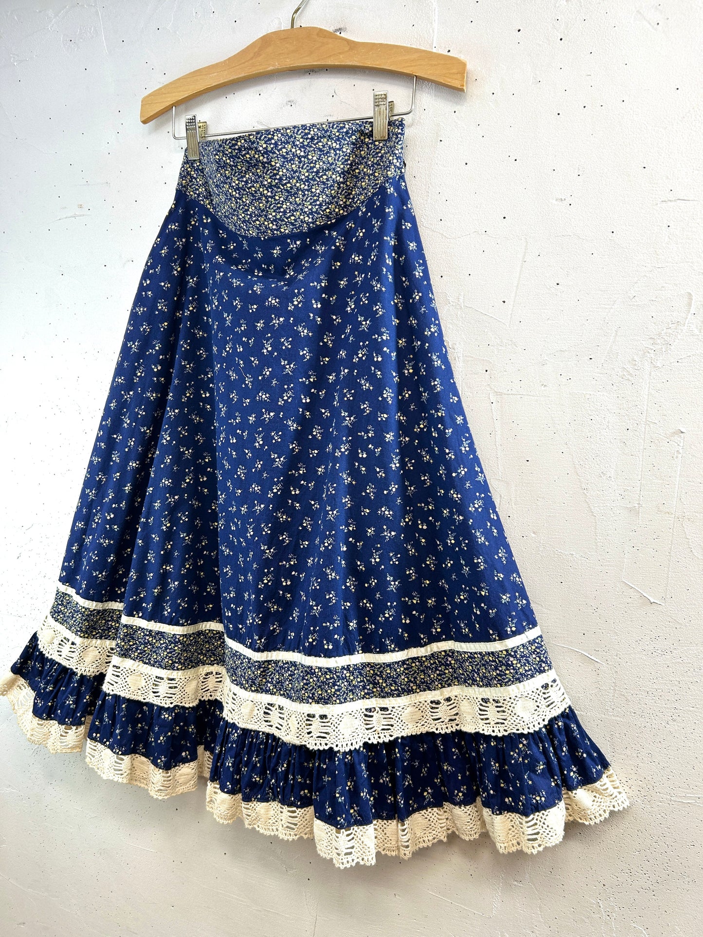 '70sVintage Tiered Skirt 〜Saucy Cats〜  [C31919]