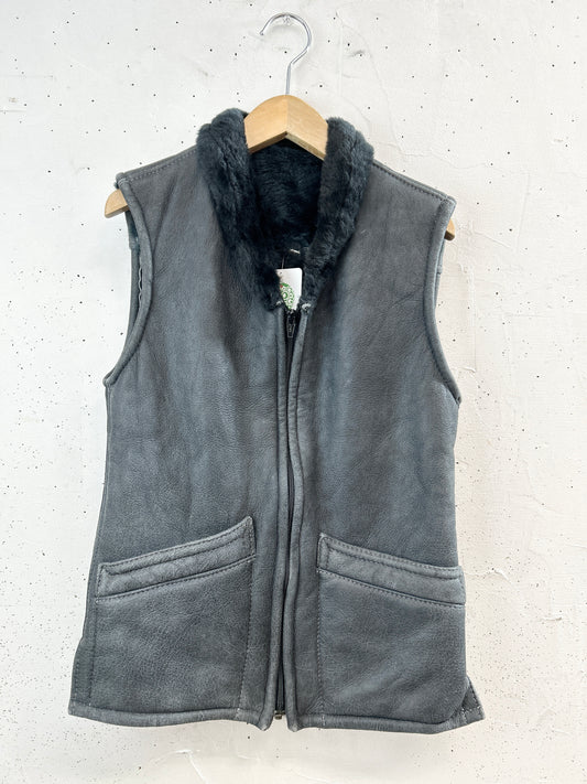 Vintage Leather Vest [B31516]