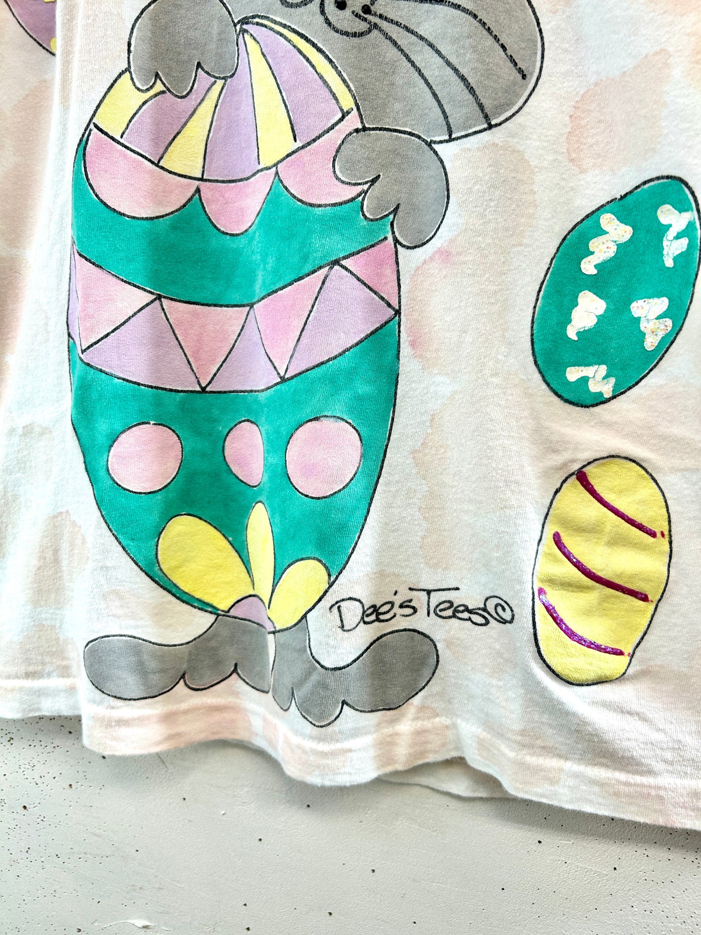 Vintage Hand Painted T-Shirt 〜FRUIT OF THE LOOM 〜 MADE IN USA [E32440]