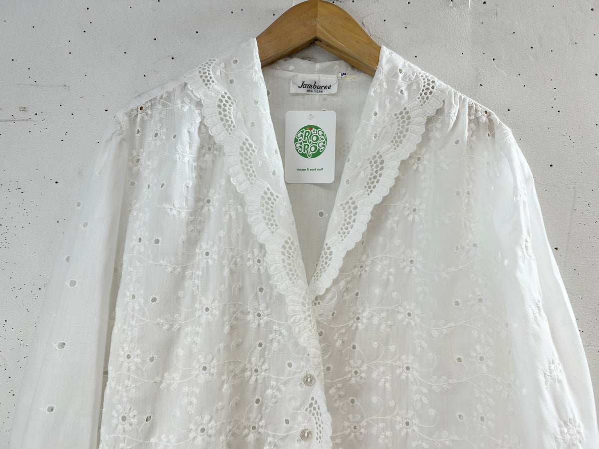 Vintage White Blouse [I33742]