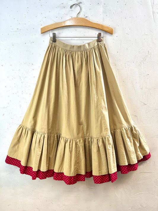 Vintage Tiered Skirt  [I30295]