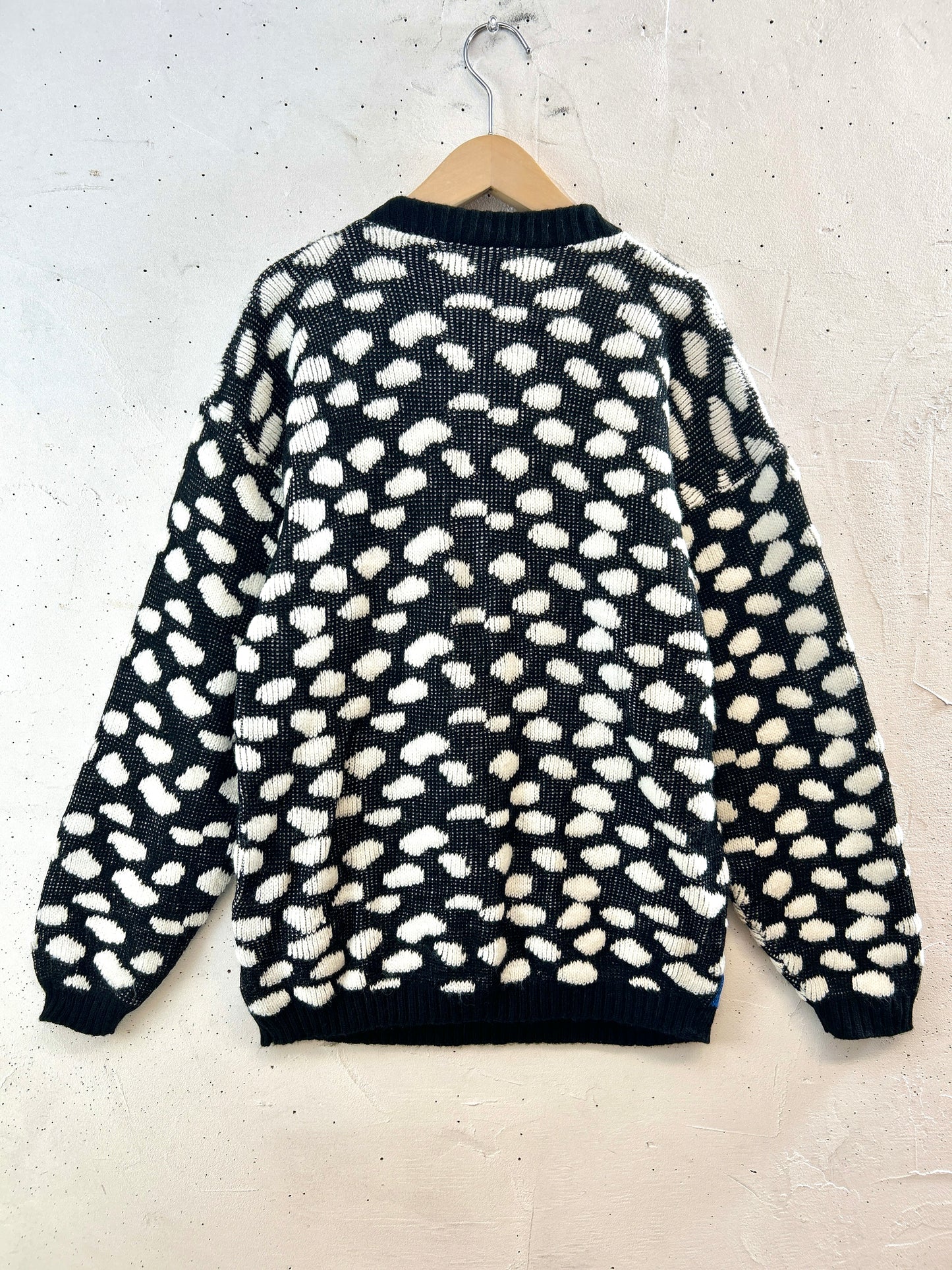 ’80s Vintage Fancy Knit Sweater MADE IN USA［J30668]