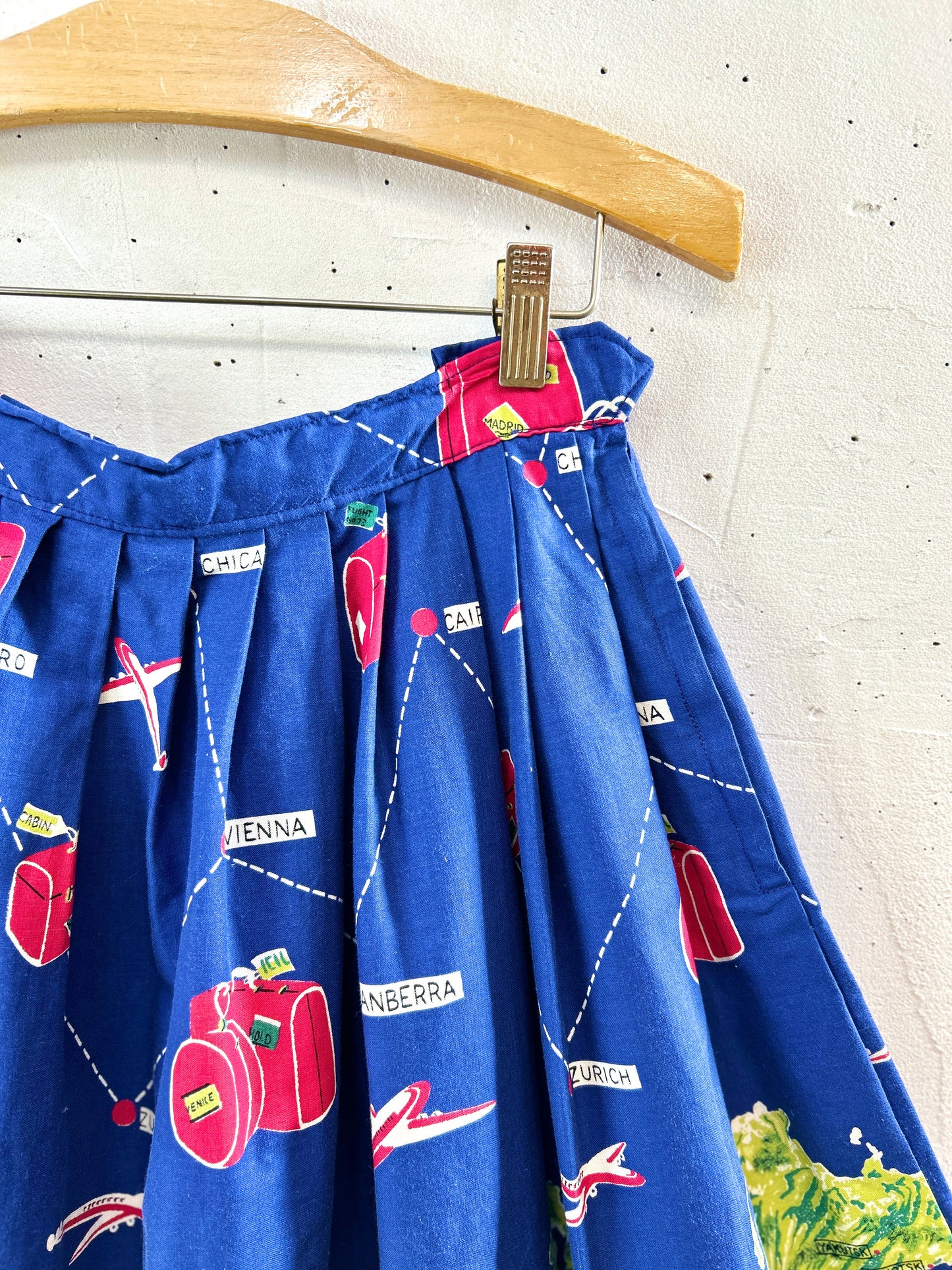 '70s Vintage End Pattern Skirt [I30178]