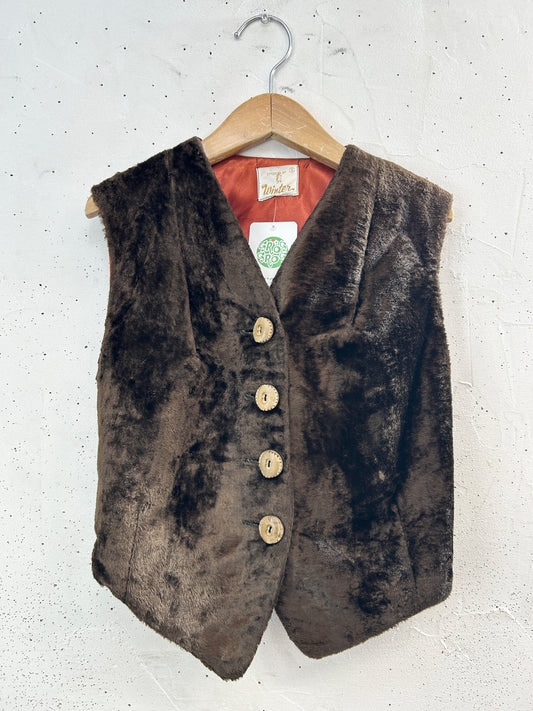 Vintage Eco Fur Vest  [J34091]
