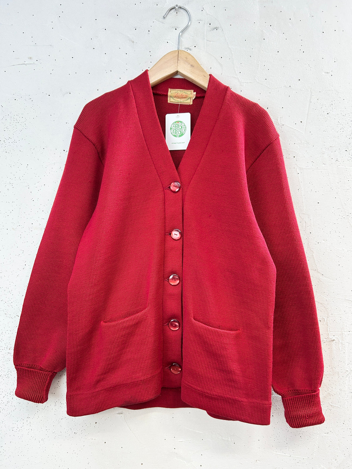 '60s Vintage Lettered Knit  Cardigan [I34043]