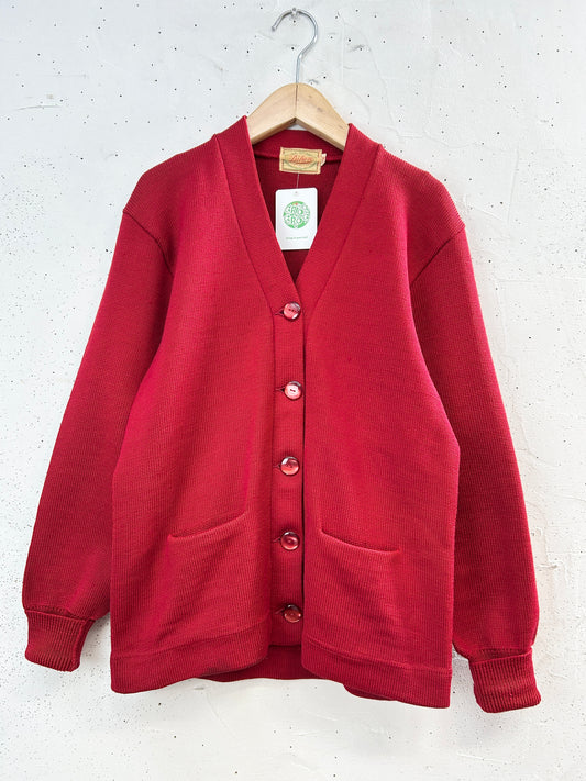 '60s Vintage Lettered Knit  Cardigan [I34043]