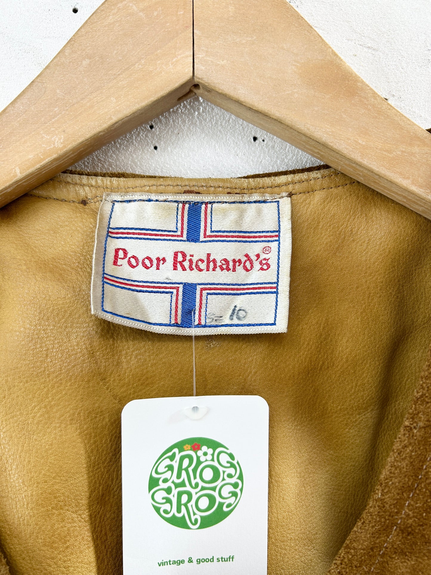 '70s Vintage Leather Vest 〜Poor Richard's〜 [J30550]