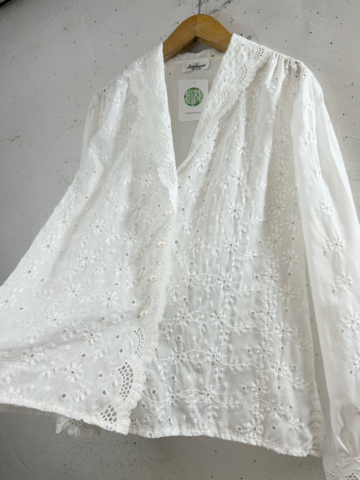 Vintage White Blouse [I33742]